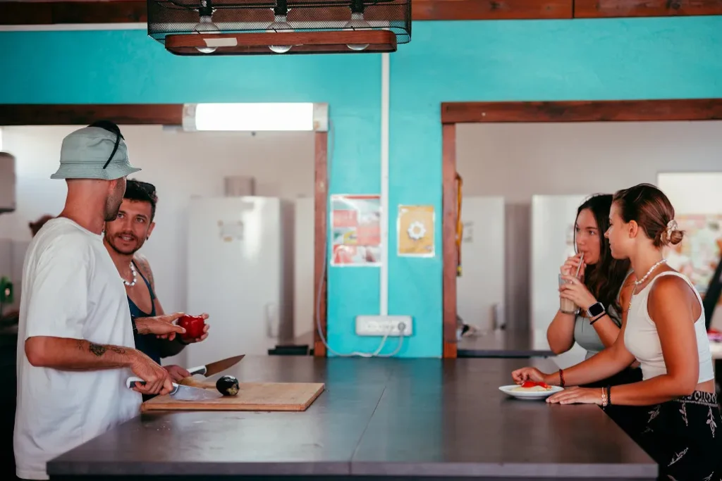 cuisine dans une cabane dans les arbres