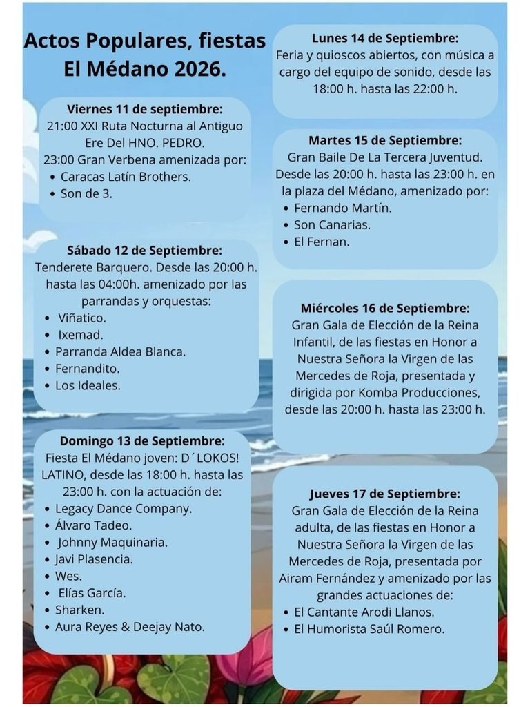 Feste di El Médano 2026: cosa c’è in programma questo settembre comisionfiestaselmedano2026 1788250967 3976458749823316215 62538832157 (1)